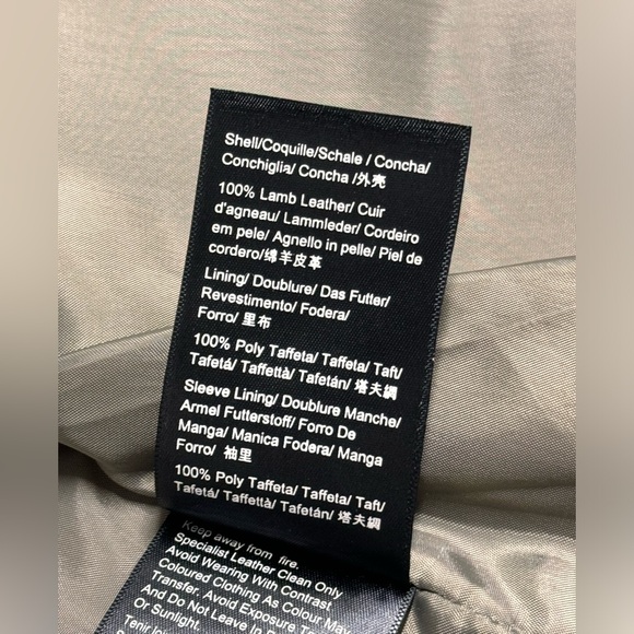 BLACK FRIDAY SALE - MUUBAA - Lamb Leather Jacket, Gulrro Biker in Hard Grey - Picture 8 of 10